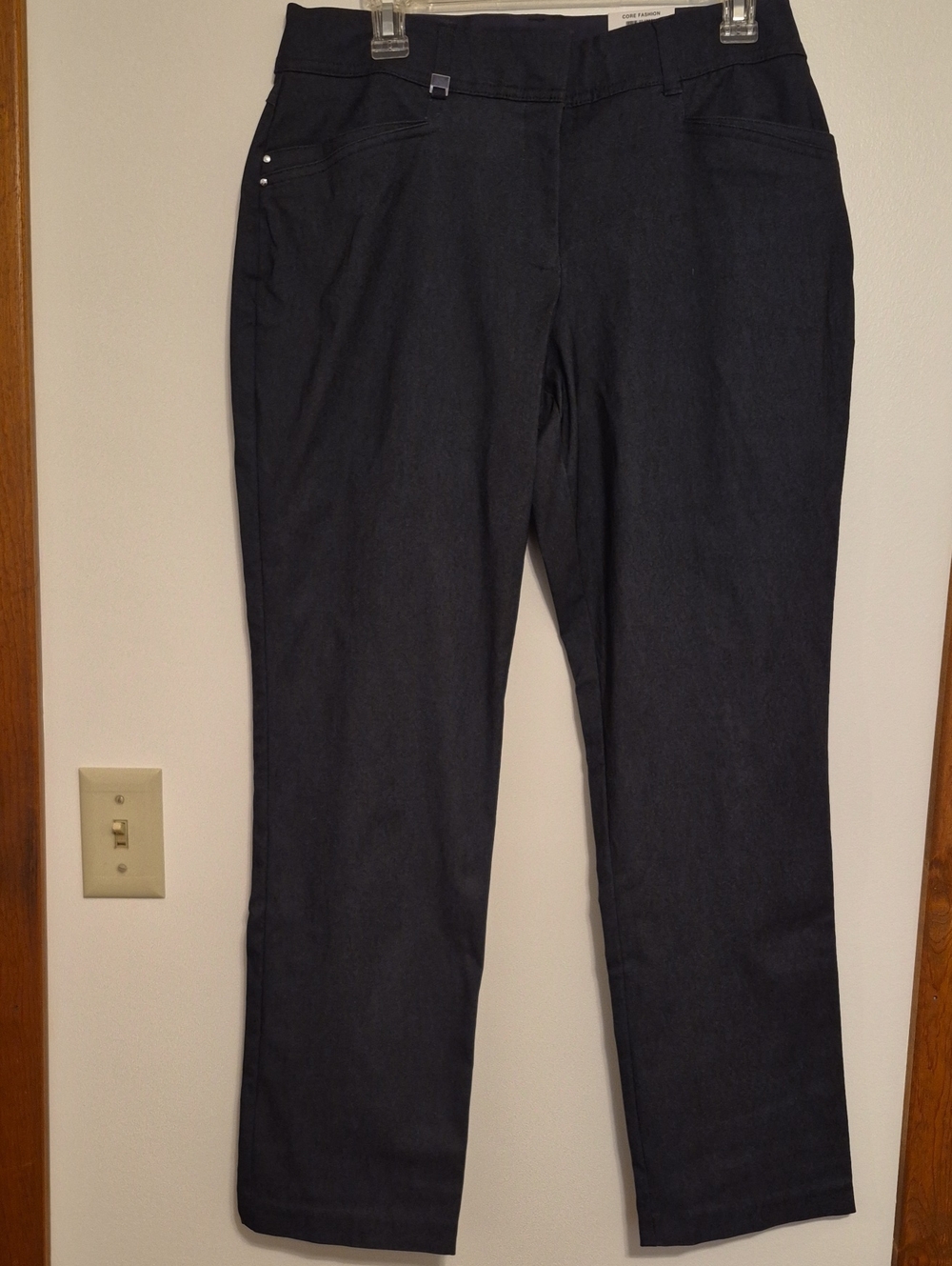 NWT JM Collection Women's Dark Gray Straight-Leg Pants 12P